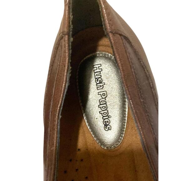 Hush Puppies Chocolate Leather Flats Ballet Shoes Women's Size 10 - Picture 4 of 12
